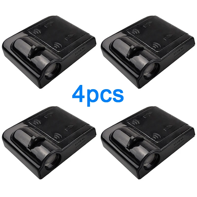 4pcs Universal Wireless Car Door Welcome Night Light Led Laser Projector Logo Ghost Shadow LED Lamp Accessories | Автомобили и