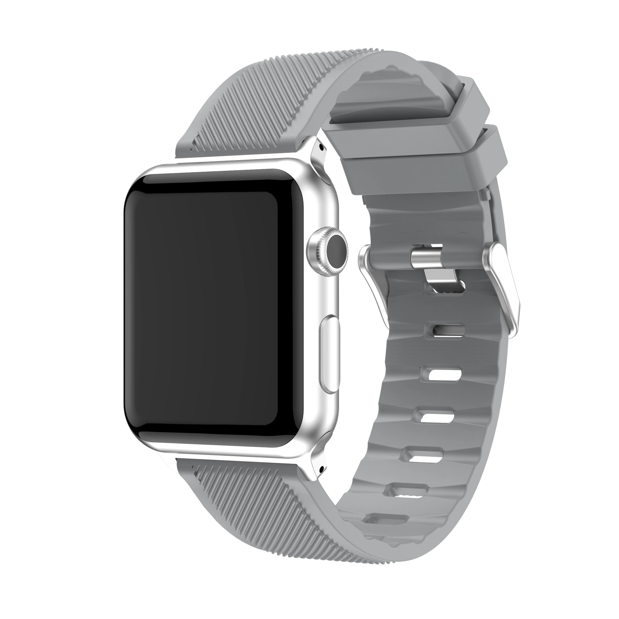 

Yayuu Twill Striped silicone Band Compatible For Apple Watch Series 4/3/2/1 Wirst Strap Replacement Watchbands 38/42/40/44mm