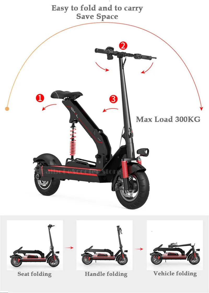 Daibot Portable Electric Scooter Two Wheels Electric Scooters Brushless Motor 500W 36V Adult Child Kick Scooter With Two Seat  (18)