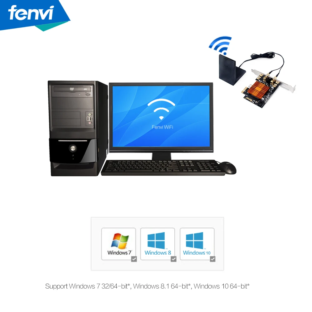 Dual Band Беспроводной AC1200 PCI E Wi Fi адаптер 867 Мбит 802.11ac Bluetooth 4 2 с Intel 8265 карты антенной