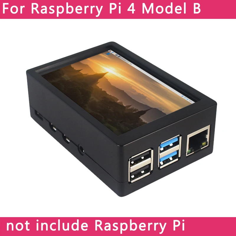 Дешево 3,5 дюймовый Raspberry Pi 3 Model B + сенсорный экран 480*320 ЖК дисплей + стилус + ABS чехол для Raspberry Pi 4 Модель B 3B + 3B