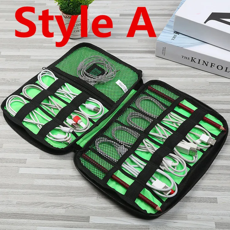 Туристическая принадлежность цифровой мешок power Bank USB зарядное устройство кабель для наушников сумка для хранения большой ударопрочный электронный пакет для организованного хранения
