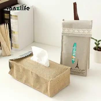 

vanzlife towel paper box hanging wall household fabric cotton fabric organising toilet paper box