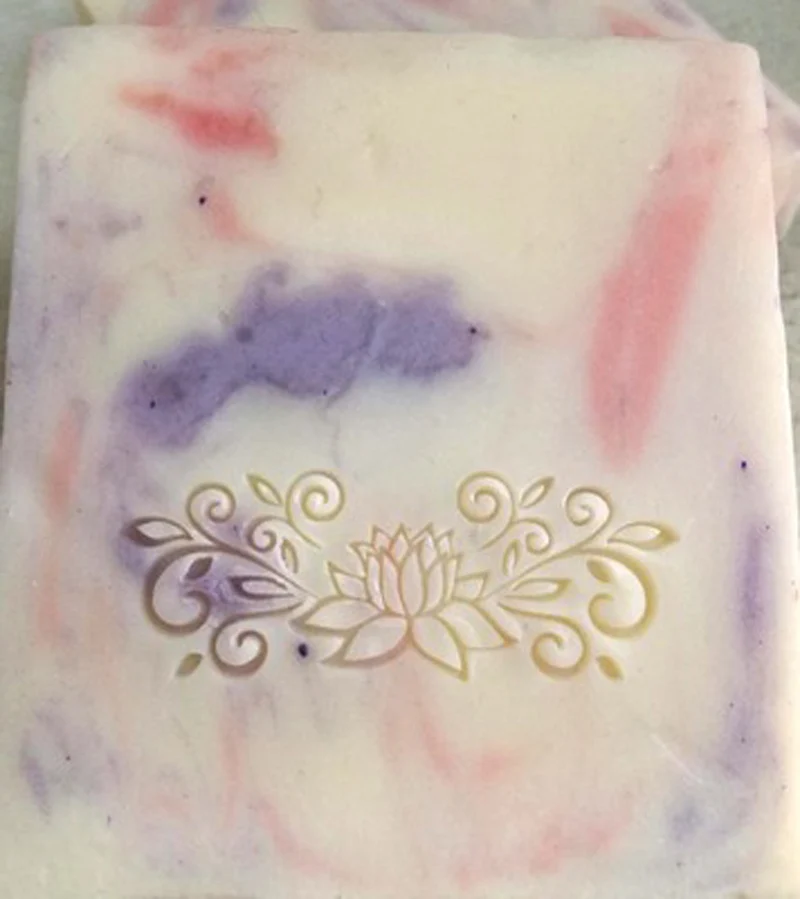 Lotus Flower Transparent Handmade Soap Stamp, Plants Leaf, Acrylic Soap Making Chapter, Custom Stamps, Birthday Gift