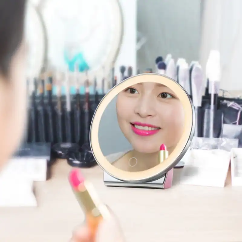 3color Temperature Cosmetic Mirrolight Lamp Portable Touch Screen Cosmetic Mirror Beauty Desktop Vanity Table Stand Mirrors Novelty Lighting Aliexpress