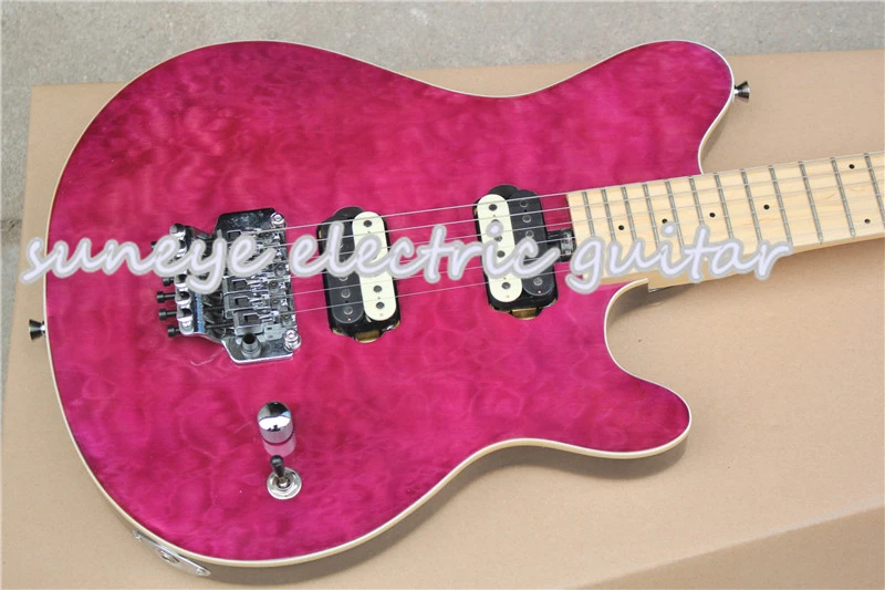 Suneye фиолетовая стеганая отделка электрогитара музыка человек стиль AX40 тремоло гитара электрическая DIY гитара комплект на заказ