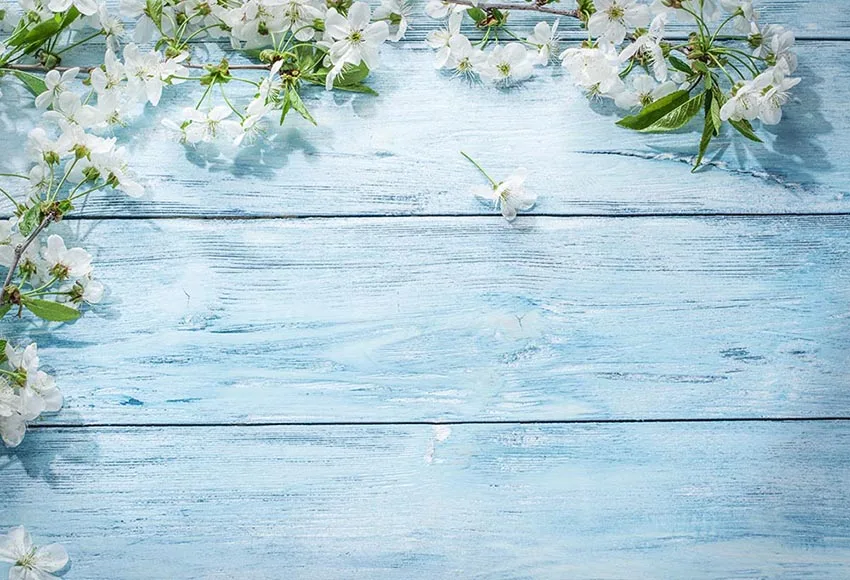 Spring Flowers wood backgrounds baby photography vinyl clothes photo backdrops for photographer studio video accessories lv-197 |