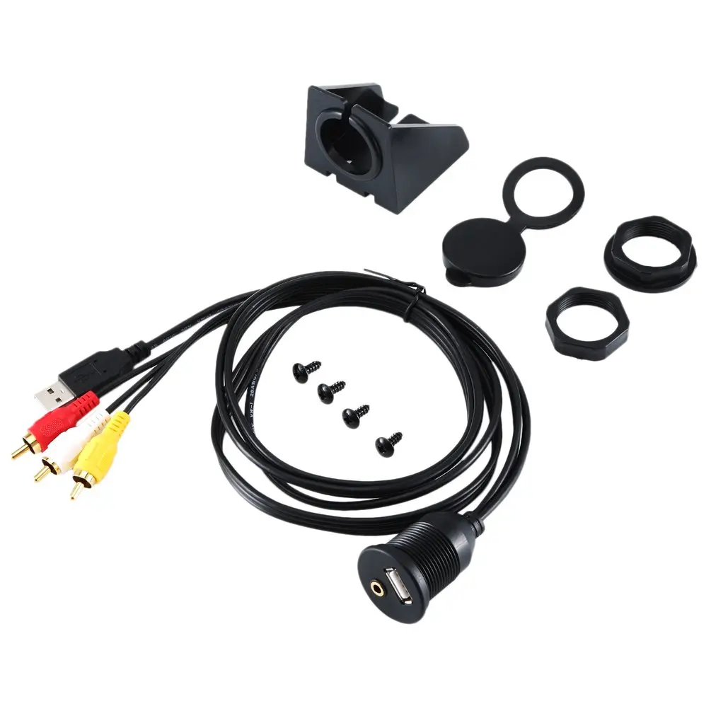 Usb Am+ 3Rca/Dc3.5+ Af водонепроницаемый кабель для автомобиля и мотоцикла приборная панель линия корабль инструмент Водонепроницаемая линия