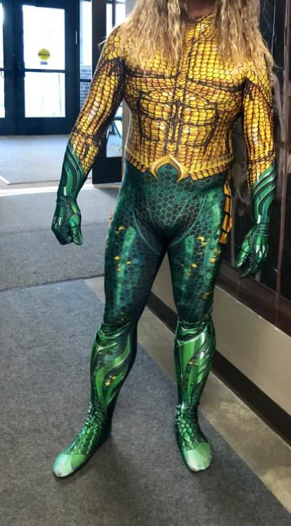 Superhero Movie Cosplay Costume Arthur Curry Zentai Bodysuit Halloween Suit | Тематическая одежда и униформа