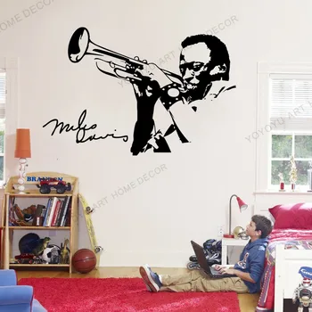 

Man Playing Saxophone Silhouette Wallpaper Music Series Design Wall Decals Home Bedroom Musical Decoration Wall Poster WZ144