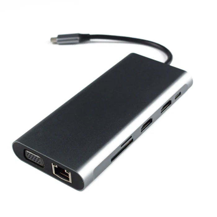 USB C концентратор ноутбук док-станция Тип C адаптер многофункциональный для Windows компьютер GK99