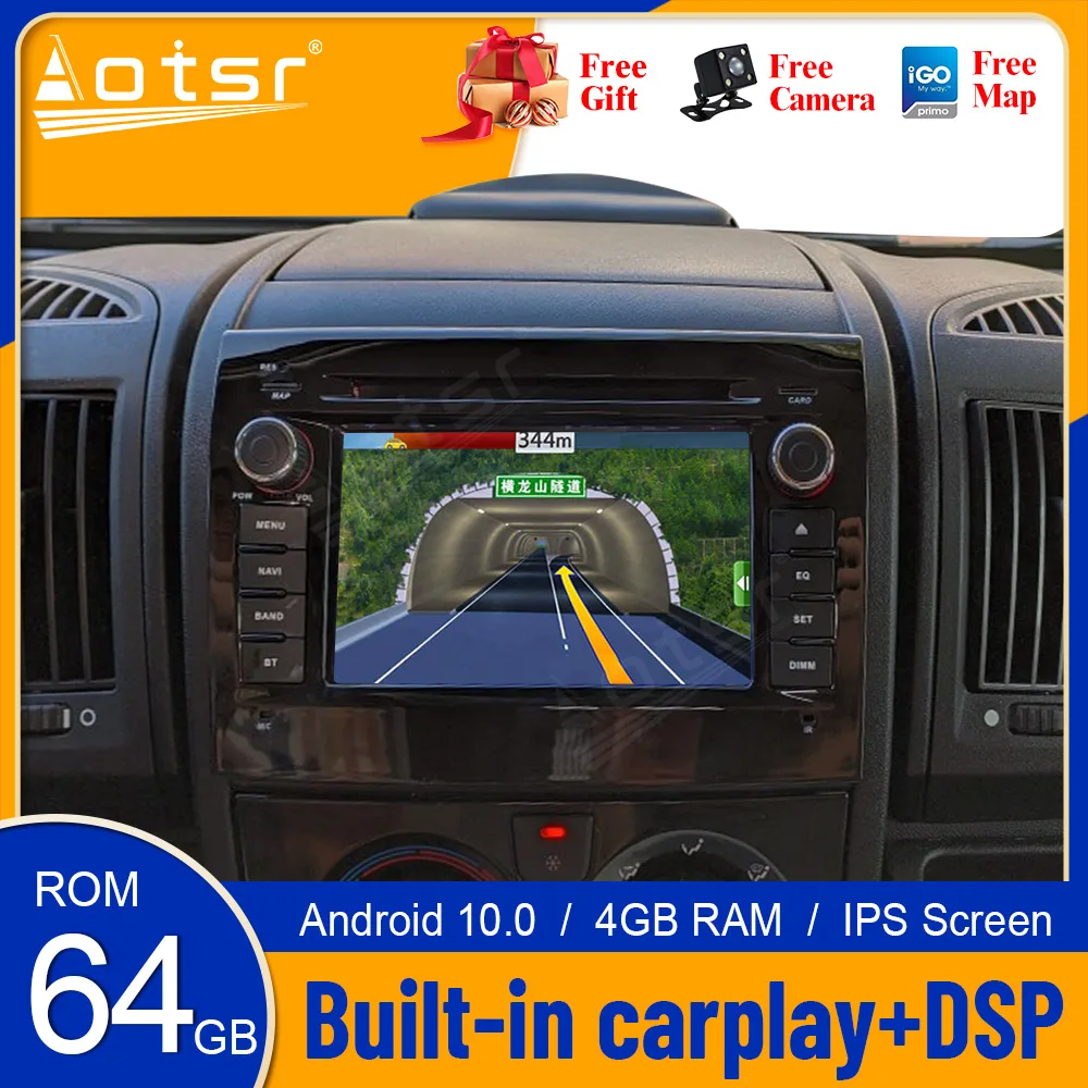Автомагнитола на Android 10 4 + 64 ГБ DVD проигрыватель GPS мультимедийная стереосистема