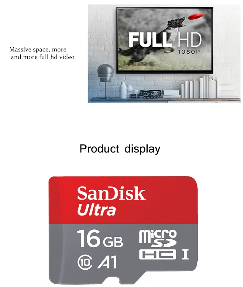 Двойной Флеш-накопитель SanDisk 400GB карта Micro SD карта 200 ГБ 256 Гб карта памяти 128 ГБ TF Card 64 Гб SDHC карта 32 Гб оперативной памяти, 16 Гб встроенной памяти, UI до 100 МБ/с. C10 A1 реальные Ёмкость