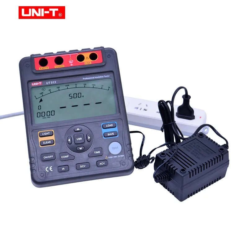 UNI-T UT513 мегомметровый тестер сопротивления изоляции 5000V 1M-1KGOhm Megohmmeter хранение данных/аналоговый бар Граф/DAR/USB Передача данных
