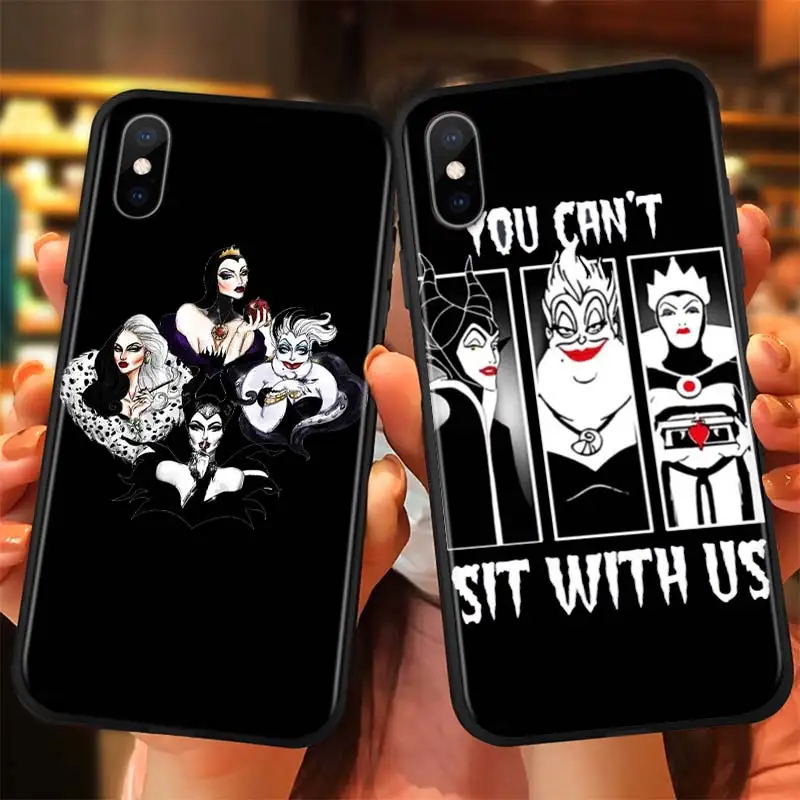 apple 13 pro case Phone Case For Apple iPhone 14 13 12 11 SE 2020 XS XR X 7 8 6 mini Plus Pro MAX Disney villains combo Black Silicone Cover case iphone 13 pro 