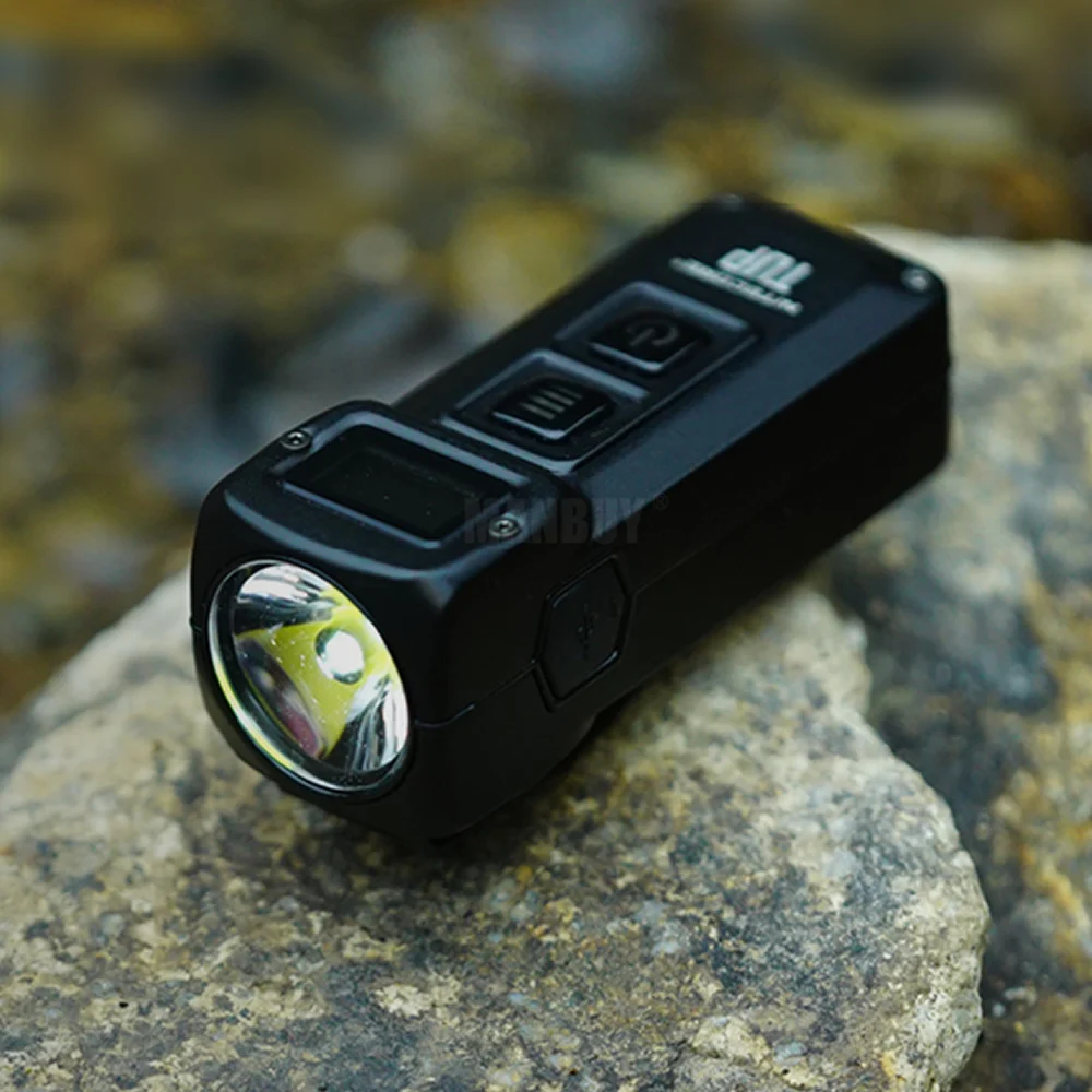 NITECORE TUP 1000 lumen Stainless Steel Metallic Keychain Light OLED Display EDC USB Rechargeable Key Button Light Free shipping