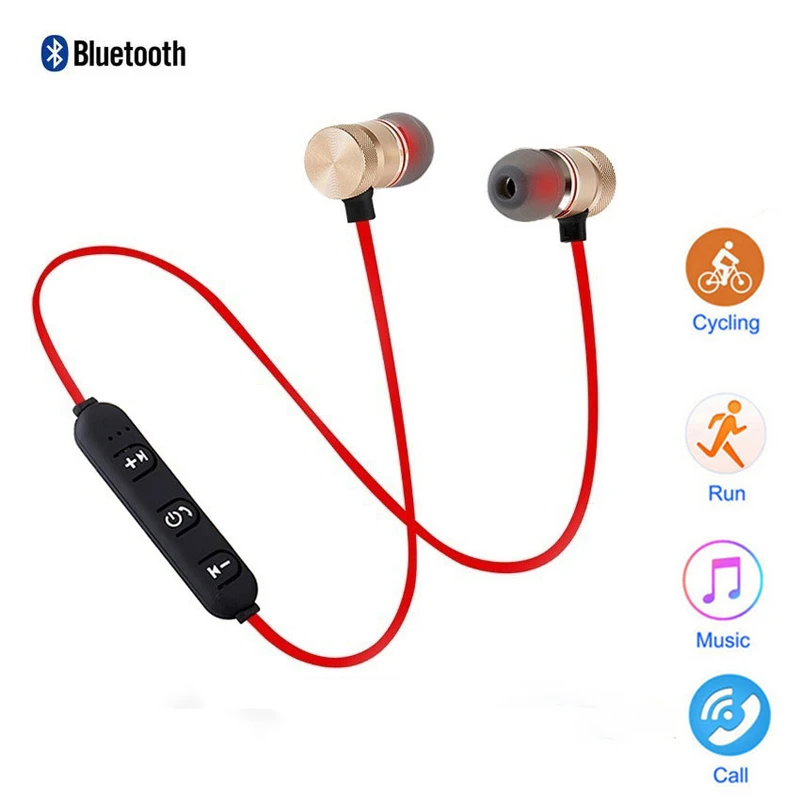 XT-6 беспроводные Bluetooth наушники Металлическая магнитная гарнитура стерео шейные