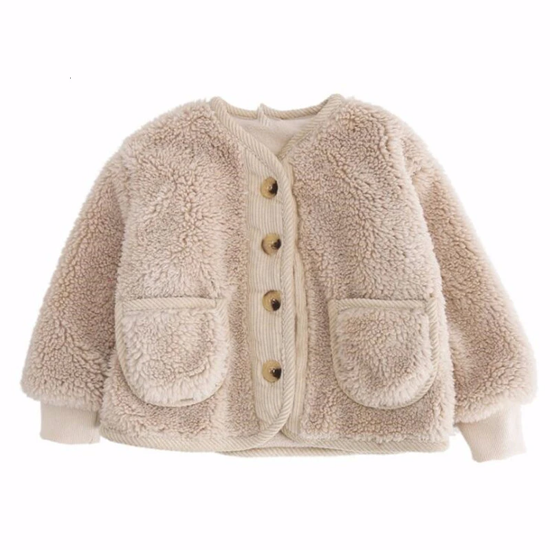 

High Quality Girls Jacket Warm Thick Boys Outwear Coat Winter Baby Kids Granular Velvet Cardigan for Autumn Children Clothes