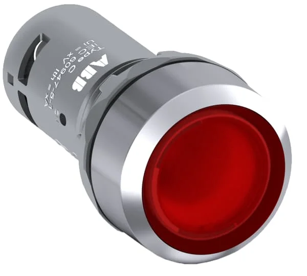 

10 pcs CP1-31R-01 10116168 1SFA619100R3141 Compact Pushbutton - Flush - Red - Illuminated - Chrome metal - 1NC