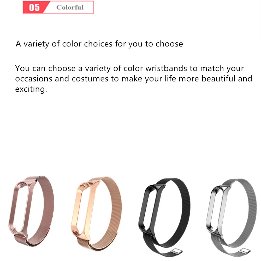 Для mi Band 3 4 магнитный ремешок на запястье металлический Безвинтовой браслет из нержавеющей стали mi band 4 3 браслет ремешок для Xiaomi mi Band 4 3 браслет