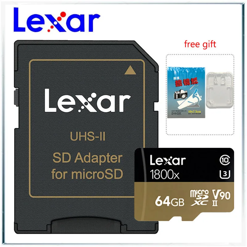 64GB Sets A Lexar micro sd карта microsd карта памяти cartao de memoria tarjeta micro sd 64 Гб 1800x tf карта Визитная флеш-карта карт - Емкость: 64GB Sets A