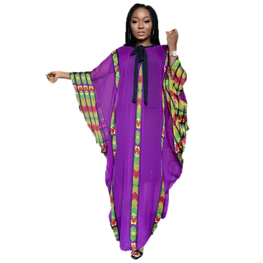 African dress for women kaftan maxi long dress dashiki chiffon bubu gowns robe for evening Party (7)