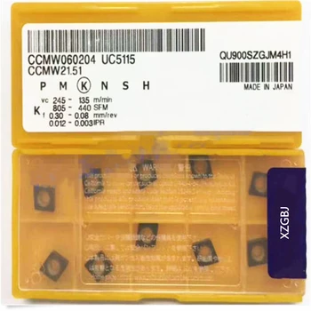 

10pcs CCMW060204 UC5115 CCMW21.51 UC5115 CNC Carbide Inserts Machine Cutting Tools Milling Cutter