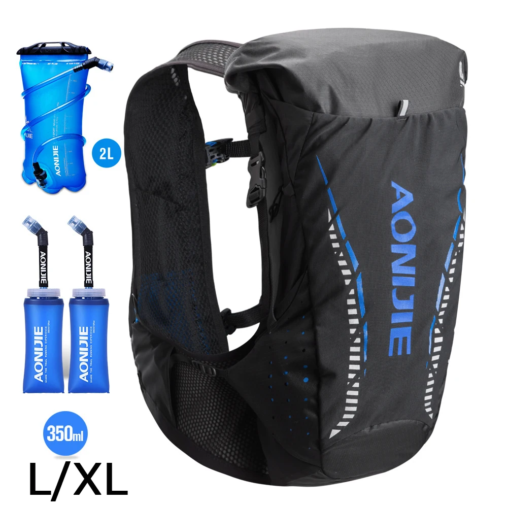AONIJIE Lightweight Bag 18L Hydration Backpack Rucksack Vest 2L Water Bladder Hiking Camping Running Marathon Race C943 - Цвет: LXL-Set C3