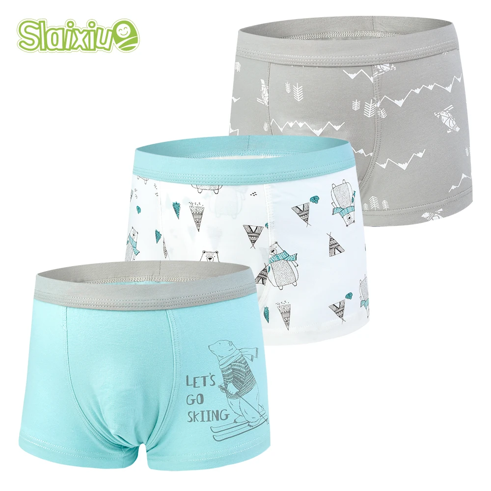 

3 Pcs/lot Kid Clothes Boys Underwear Kids Boxer Briefs Soft Teenager Cartoon For 2-10Years Old Shorts Panties