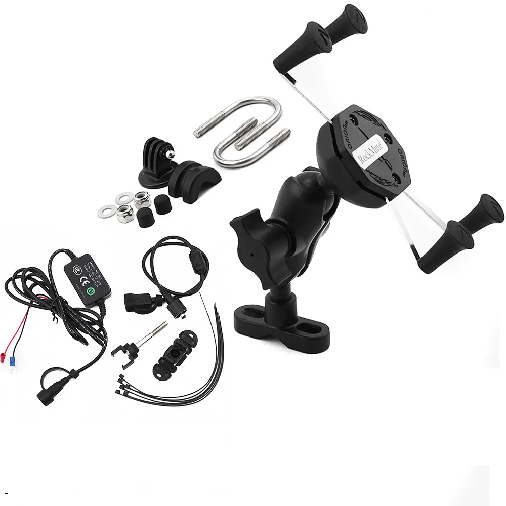 

Phone Holder USB Charger For Triumph Speed Triple/R Scrambler Tiger 800/XC 1050 1200 Motorcycle GPS Navigation Bracket