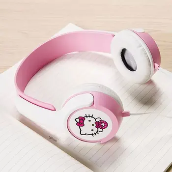 

Kids Cute Cartoon Headphones for Children Girls Adjustable Over Ear Hello Kitty Headsets for iPad Cellphones Computer MP3/4 Pink