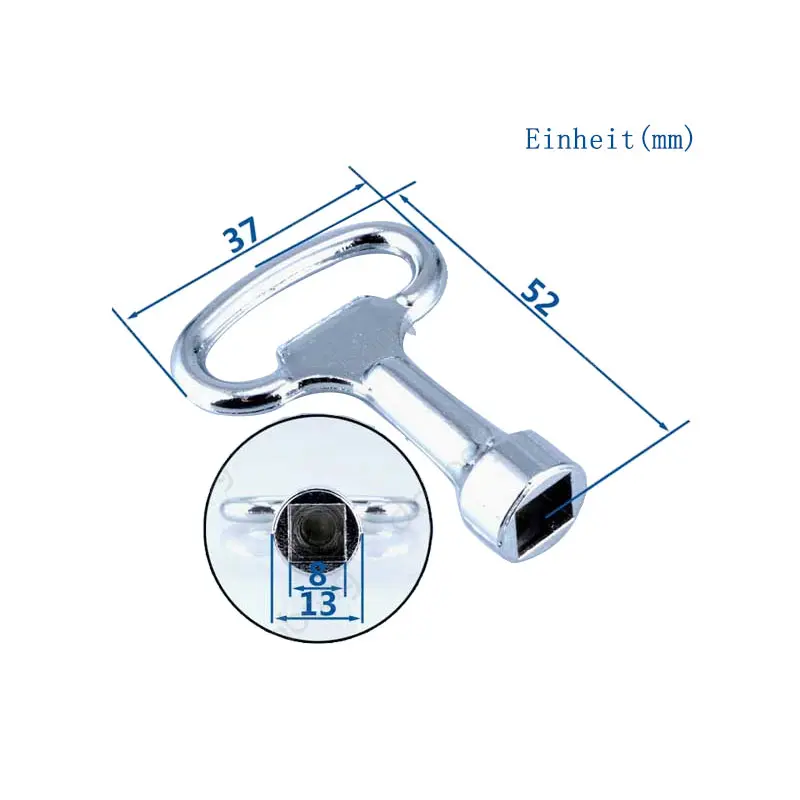 Панель замок ключ универсальный ключ треугольник квадратная розетка ключ поезд электрический шкаф коробка шкафчик лифта переключатель - Цвет: square  S