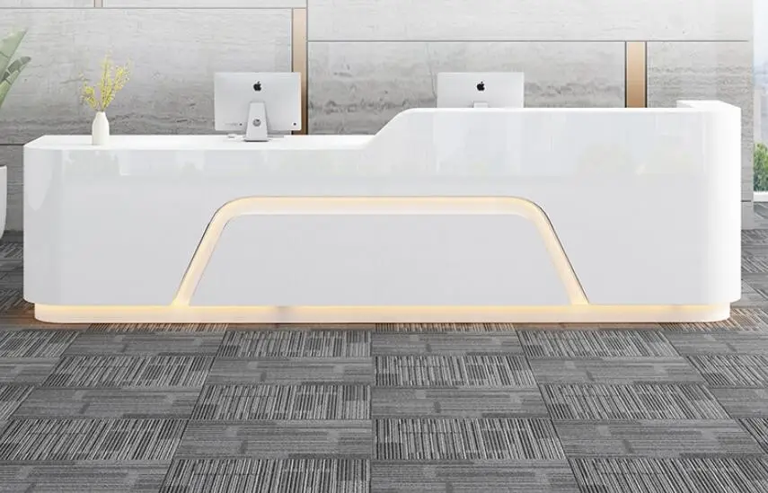 Company reception desk simple modern beauty salon creative counter table training institution paint bar cashier counter