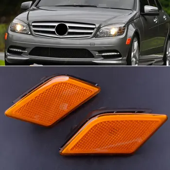 

CITALL 1 Pair Front Bumper Left & Right Side Marker Light Lamp Housing Fit For Benz C230 C250 C300 C350 C63 AMG