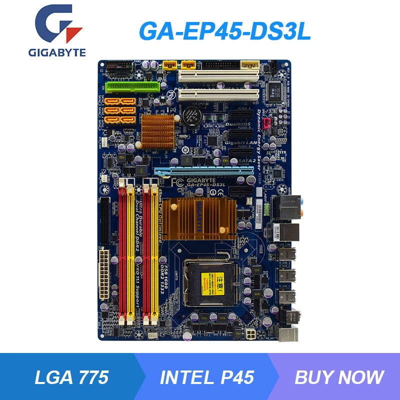 Ga Ep45 Ds3l For Gigabyte Lga 775 Intel P45 Desktop Pc Motherboard Ddr3 16g Core2 Extreme Core 2 Quad Usb2 0 Atx Pci E 2 0 16x Motherboards Aliexpress