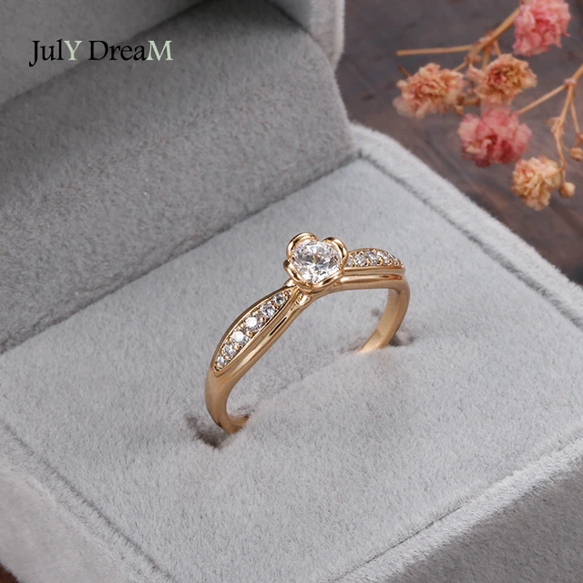 Amazon.com: JFGDF Gold 7 Small Diamonds Delicate Ladies Engagement Diamond  Ring Jewelry Ring (Silver) : Clothing, Shoes & Jewelry