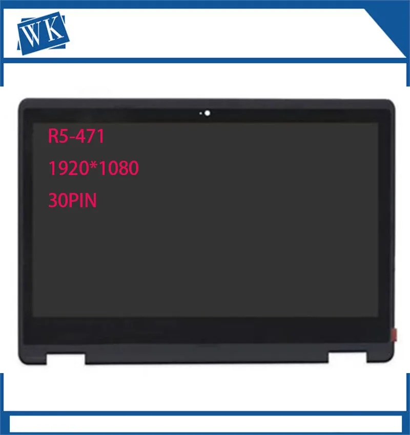 Ноутбук Acer Aspire R5-471 R5-471T LCD meclisi ekran dokunmatik дигитайзер Panel 1920X |