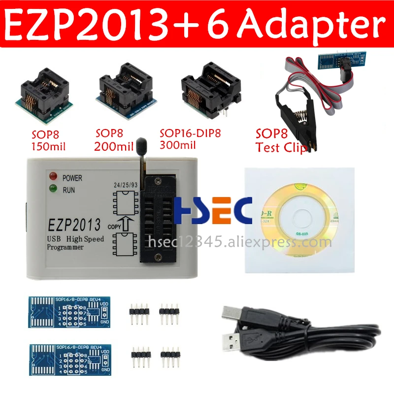 EZP2010 Высокоскоростной USB SPI программатор с SOP8 150mil 200mil SOP16 Adpater SOIC8 IC Flash тестовый зажим havEZP2011 EZP2013 EZP2019 - Цвет: EZP2013