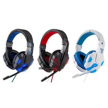 

High Quality 3.5mm Gaming Headset MIC LED Wired Stereo Headphones for Computer PC Laptop PS4 R9UB