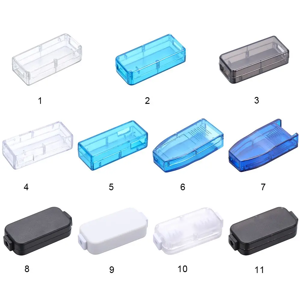 ABS 박스 투명 USB 충전기 프로젝트 케이스, 어댑터 커넥터용 플라스틱 정션 인클로저 하우징, 43*22*11mm, 56*26*13mm