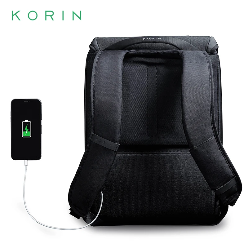 Korin ClickPack X +Gift Box Men Backpack Anti-theft /Waterproof /Cut-Proof/USB Charging Male Travel 15.6 inch Laptop Backpack 2