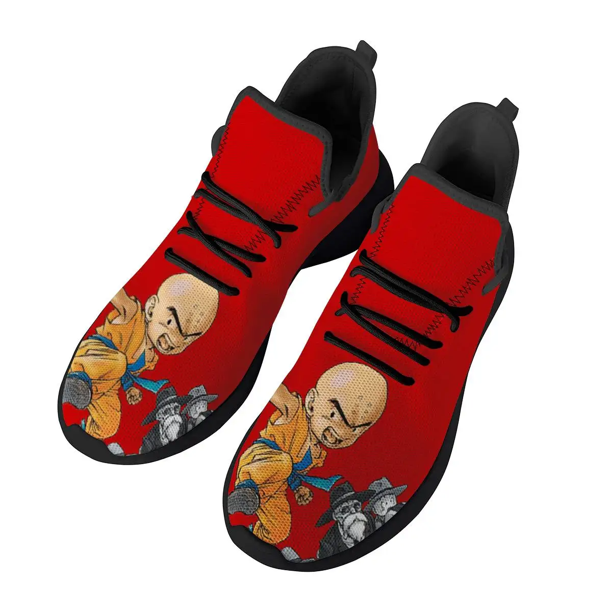 2020 Cool Anime Men's Sneakers Cartoon Dragon Ball Z Print Breathable Flats Knitting Sports Shoes for Teenager Boys Super Saiyan