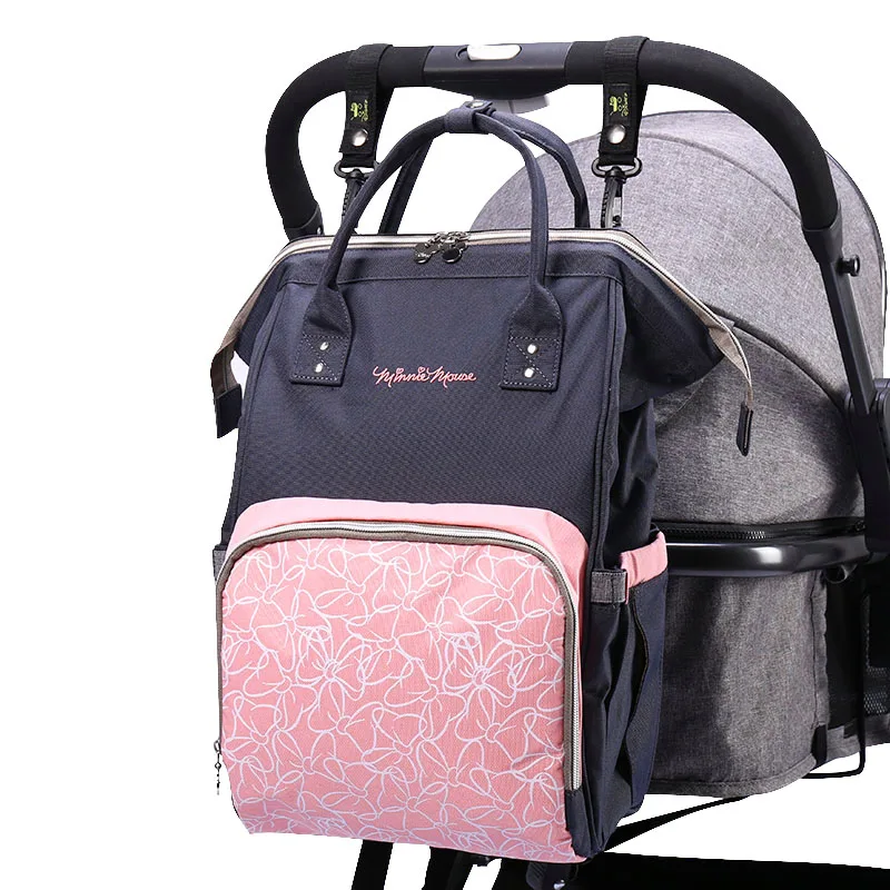 

Disney Diaper Bag Usb Mummy Bag Waterproof Large Capacity Travel Backpack Mom Wet Bag Maternity Baby Girl Care Feeding Pram