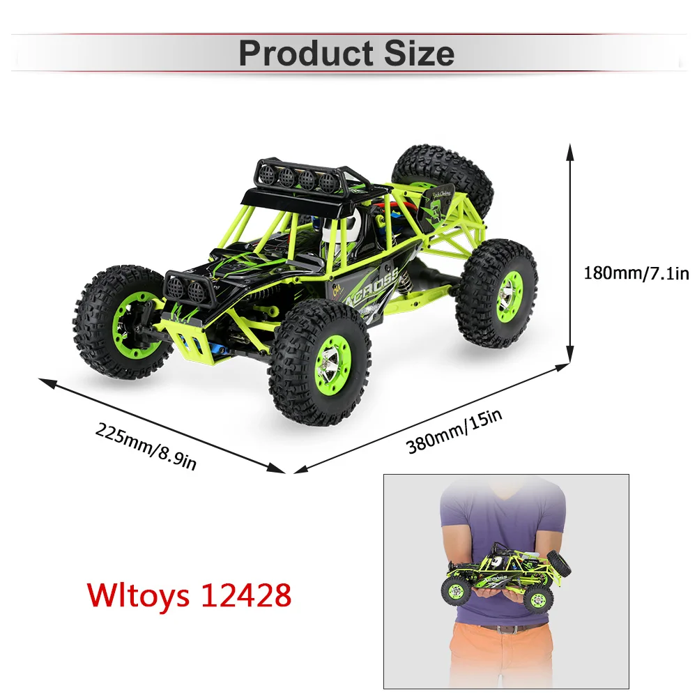 Pаспродажа Wltoys 12428 50 км ч высокоскоростной Радиоуправляемый автомобиль 1 12 Масштаб 2,4 г 4WD RC внедорожный гусеничный RTR Электрический радиоуправляемый ал...
