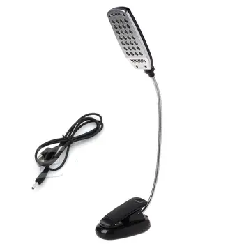 

Flexible USB/Battery Power 28 LED Bulbs Light Clip-on Bed Table Lamp New