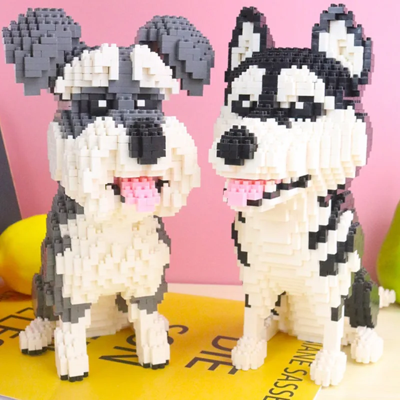

blocks Small particle pet dog series five puzzle assembling diy
