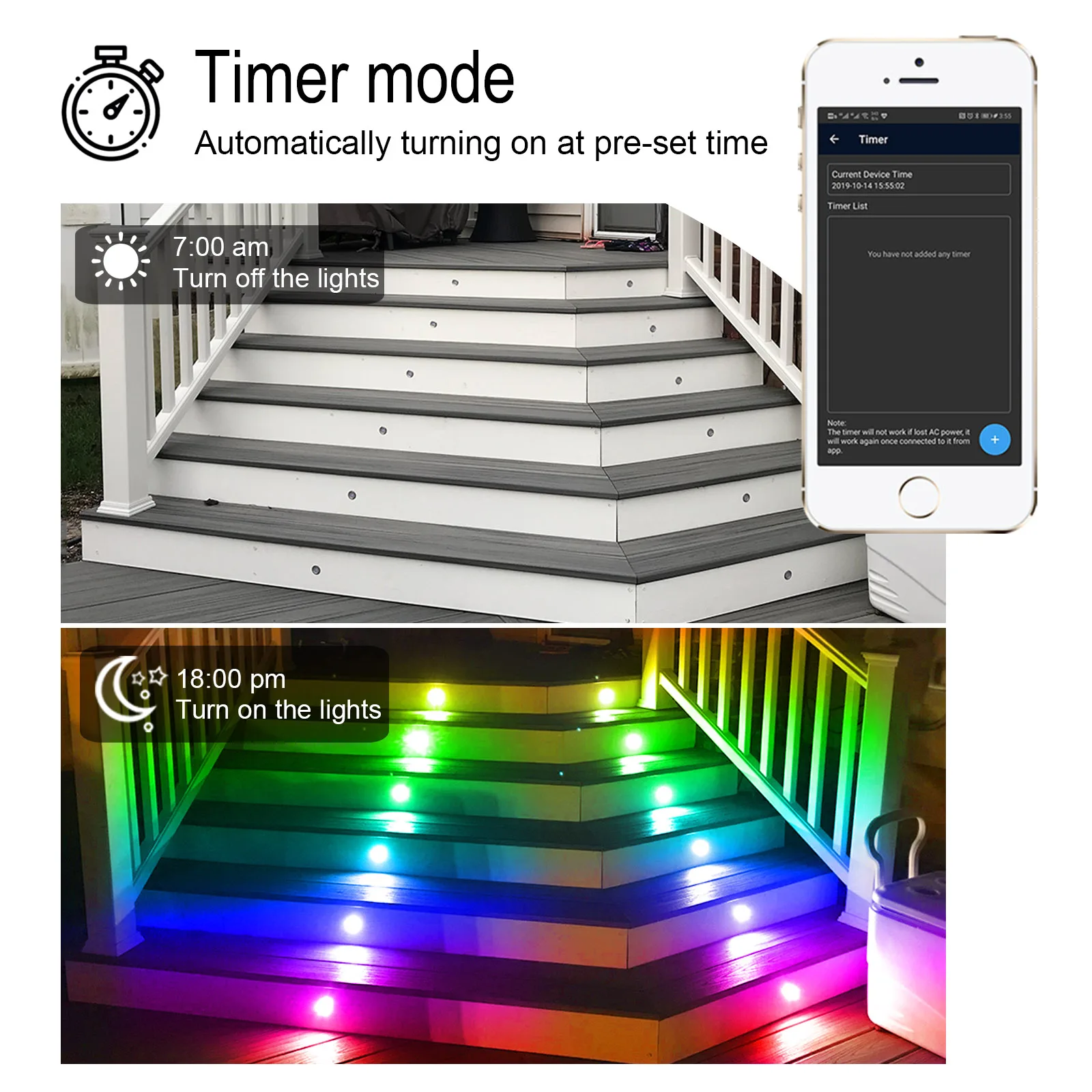 WIFI/Bluetooth 31mm 12V Digital WS2815 IC Pixel Light RGB Symphony Outdoor Christmas Garden Spotlight LED Deck Step Lighting garden decoration lamps led deck lights