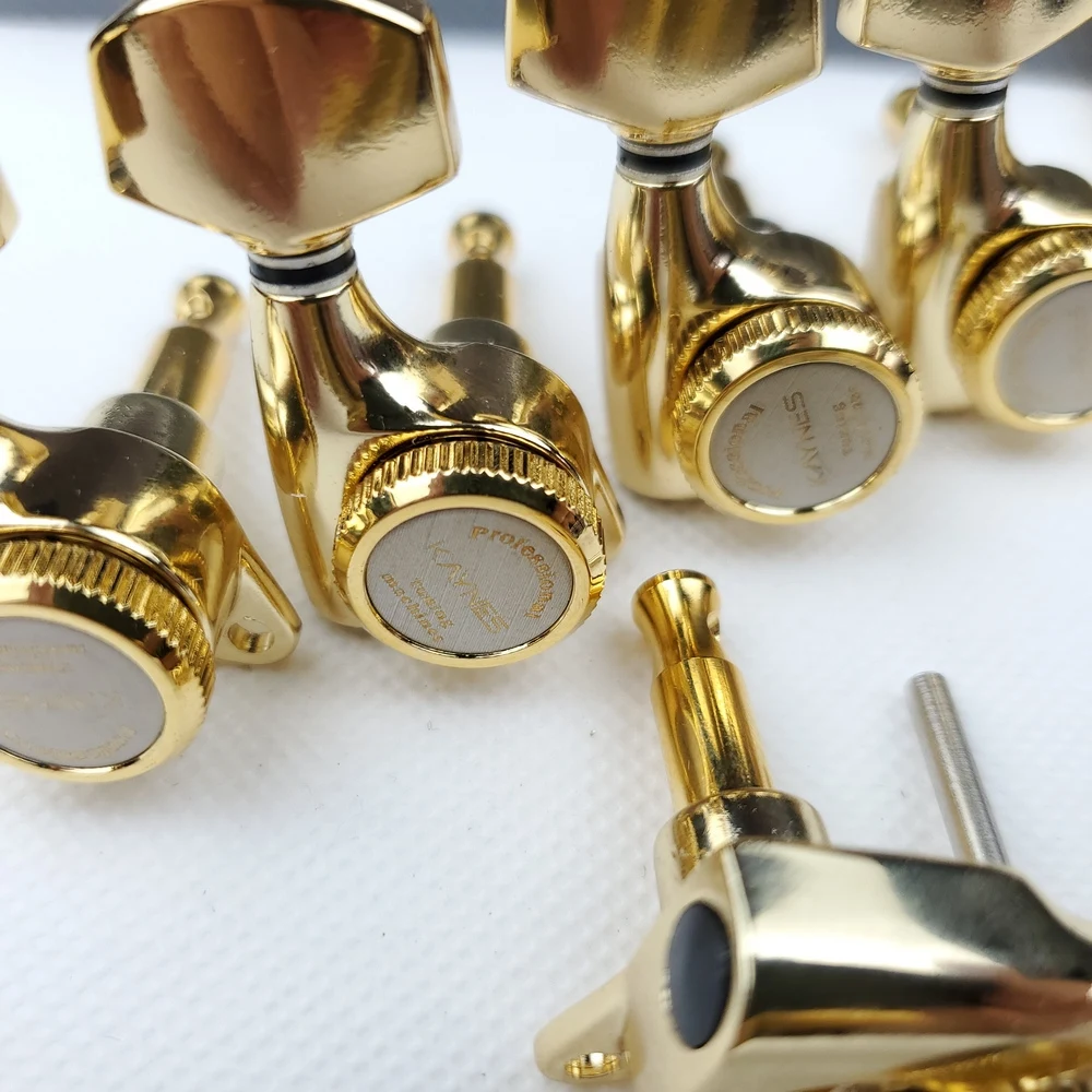 US $22.80 1 Set Guitar Locking Tuners Electric Guitar Machine Heads Tuners Lock String Tuning Pegs Gold Made in Korea