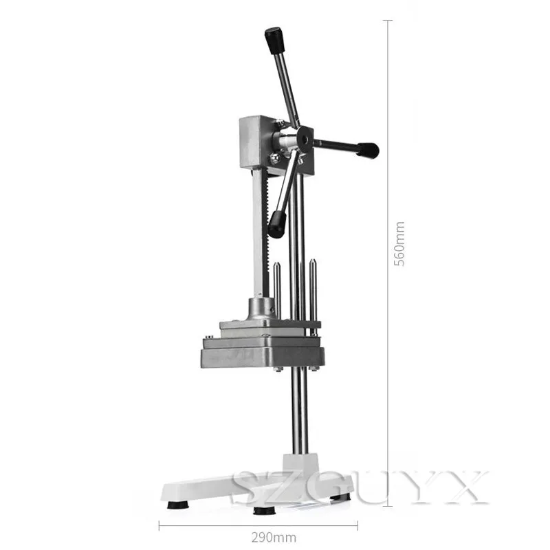 Вертикальная ручная машина для резки картофеля фри коммерческая машина для резки нержавеющей стали редиска огуречное устройство