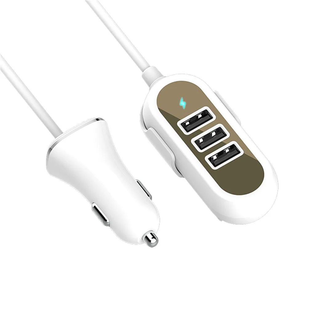 Зарядных порта USB для автомобиля Зарядное устройство Универсальный 12 V-24 V 4 Порты и разъёмы зарядный кабель 1,5 m USB адаптер зарядки чехол для Iphone samsung 25 Вт 29 32 Вт 39WChargeur Voitu